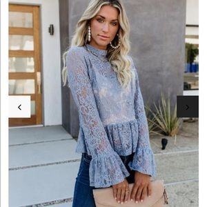 Picture Perfect Lace Peplum Top